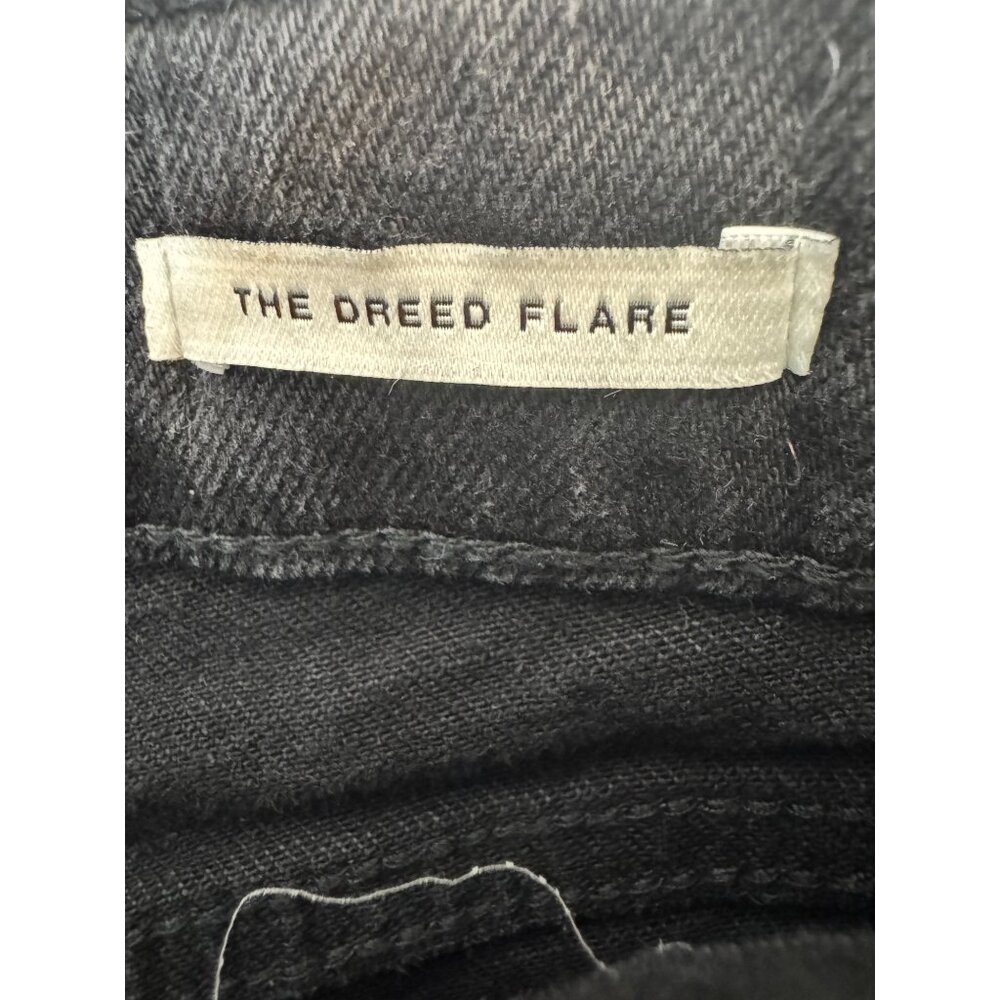 2/$30 ZARA Black Denim 6 The Dreed Flare Jeans Raw Hem & Button Fly - Picture 5 of 14